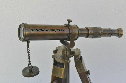Antik messing teleskop - antik, piraten